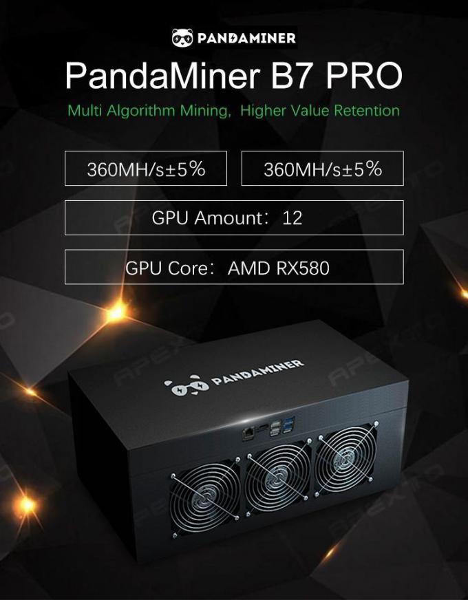 块显卡 do 矿机 带 8 de Mdel Eth B7 PRO 360m do 熊猫牌