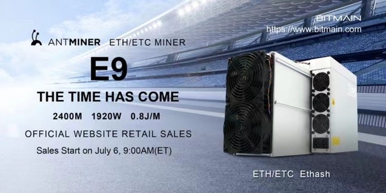 Potência informática 2400M 1920W de 0.8J/M Asic Whatsminer E9Asic